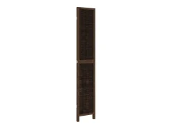 Biombo separador de 3 paneles madera paulownia marrón oscuro ES844875