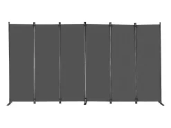 Biombo Separador De 6 Paneles SucceBuy, Pantalla De Privacidad De Tela Para Oficina, Dormitorio, Gris