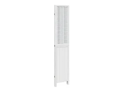 Biombo separador de 3 paneles madera maciza Paulownia blanco ES977445
