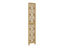 Biombo separador de 3 paneles madera maciza paulownia marrón ES382280