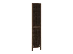 Biombo separador de 3 paneles madera paulownia marrón oscuro ES619355
