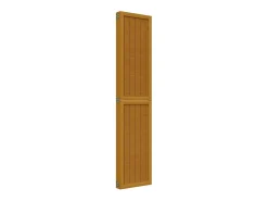 Biombo separador de 5 paneles madera maciza paulownia marrón ES277706