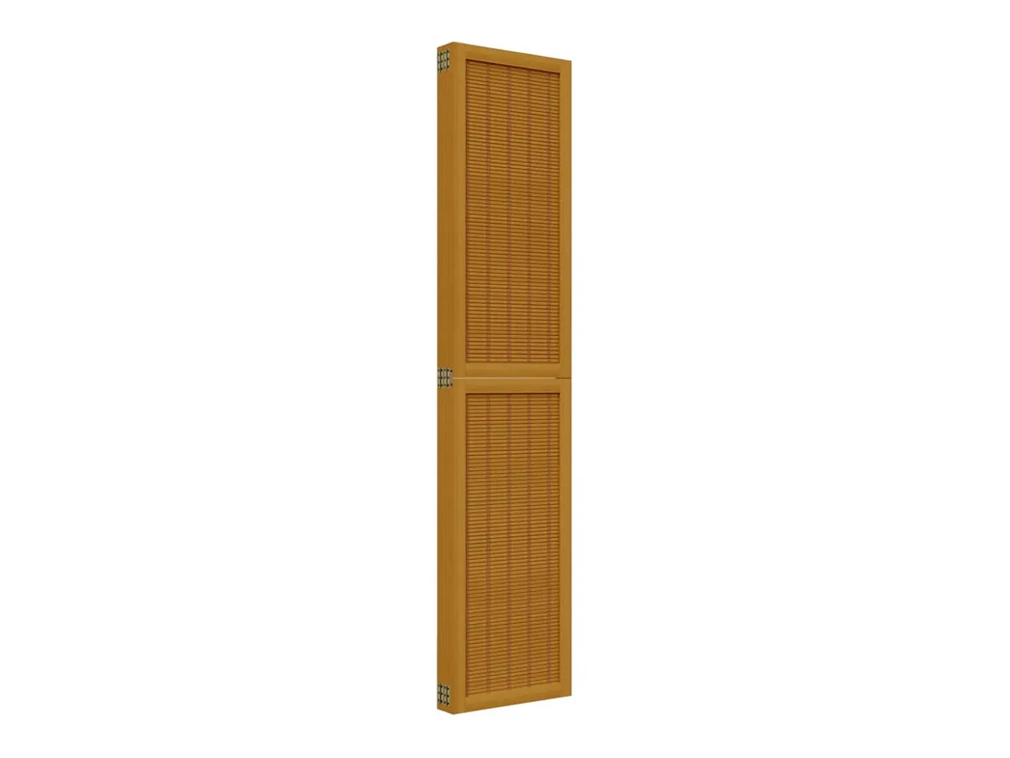 Biombo separador de 5 paneles madera maciza paulownia marrón ES277706