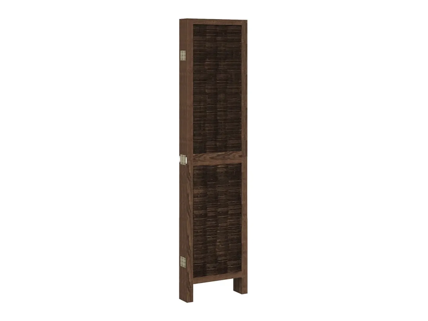 Biombo separador de 6 paneles madera paulownia marrón oscuro ES652260