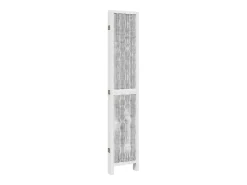 Biombo separador de 5 paneles madera maciza Paulownia blanco ES217926