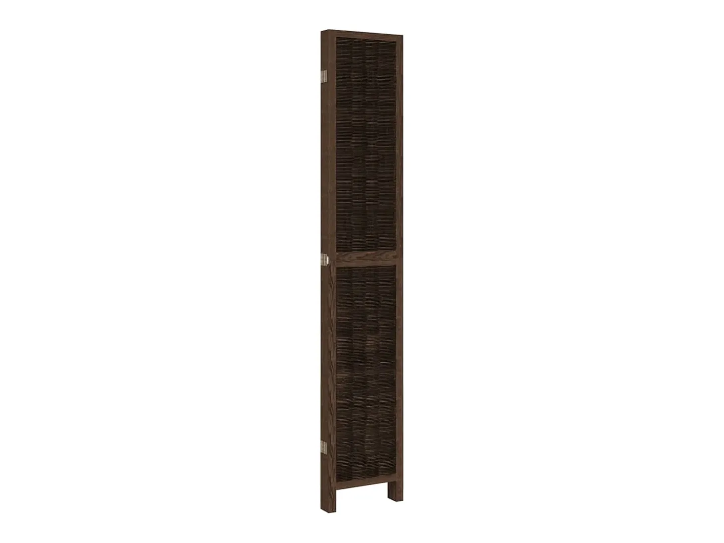 Biombo separador de 5 paneles madera paulownia marrón oscuro ES107911