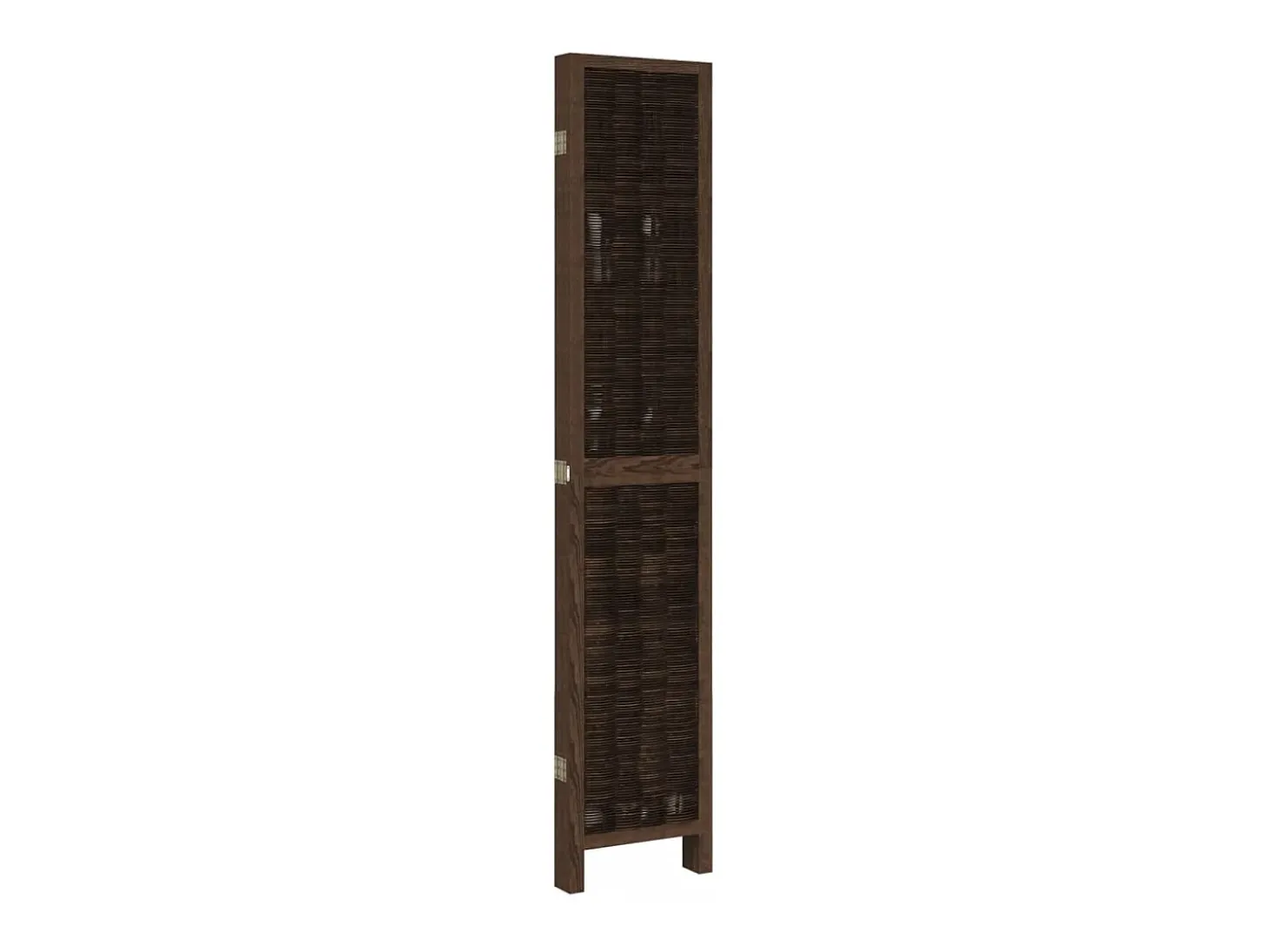 Biombo separador de 5 paneles madera paulownia marrón oscuro ES622379