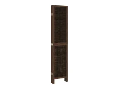 Biombo separador de 6 paneles madera paulownia marrón oscuro ES970823