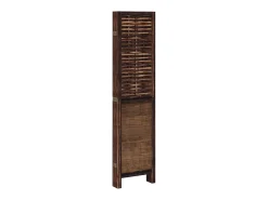 Biombo separador de 6 paneles madera paulownia marrón oscuro ES711556