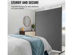 Biombo Separador SucceBuy 6 Pies, Panel Simple De Tela Para Oficina, Dormitorio, Gris