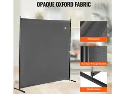 Biombo Separador SucceBuy 6 Pies, Panel Simple De Tela Para Oficina, Dormitorio, Gris