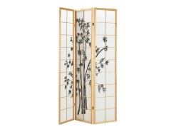 Biombo 132x2x179 cm madera natural Shoji