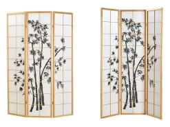 Biombo 132x2x179 cm madera natural Shoji