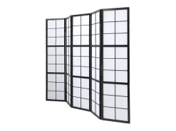 Biombo 175x220x2.2 cm negro Shoji