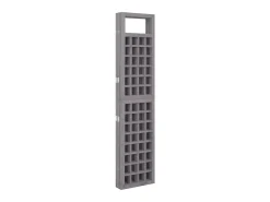 Biombo/Enrejado de 5 paneles madera de abeto gris 201,5x180 cm ES148634