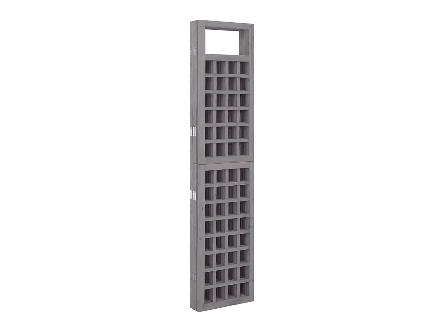 Biombo/Enrejado de 5 paneles madera de abeto gris 201,5x180 cm ES148634