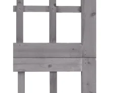 Biombo/Enrejado de 5 paneles madera de abeto gris 201,5x180 cm ES148634