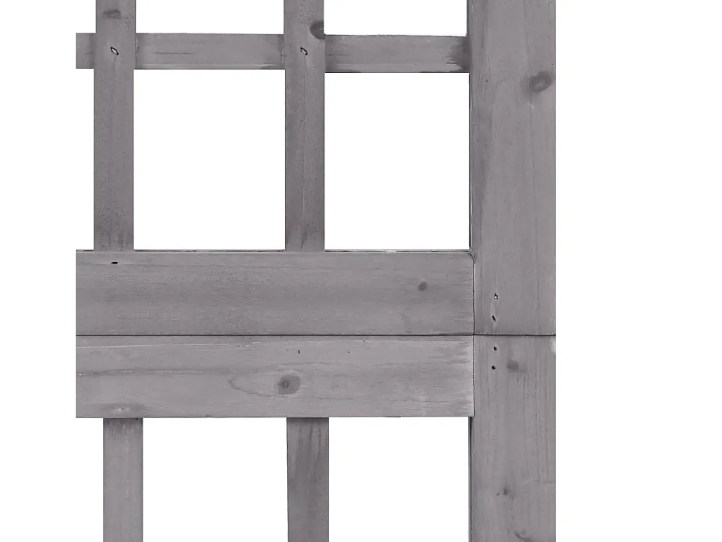 Biombo/Enrejado de 5 paneles madera de abeto gris 201,5x180 cm ES148634