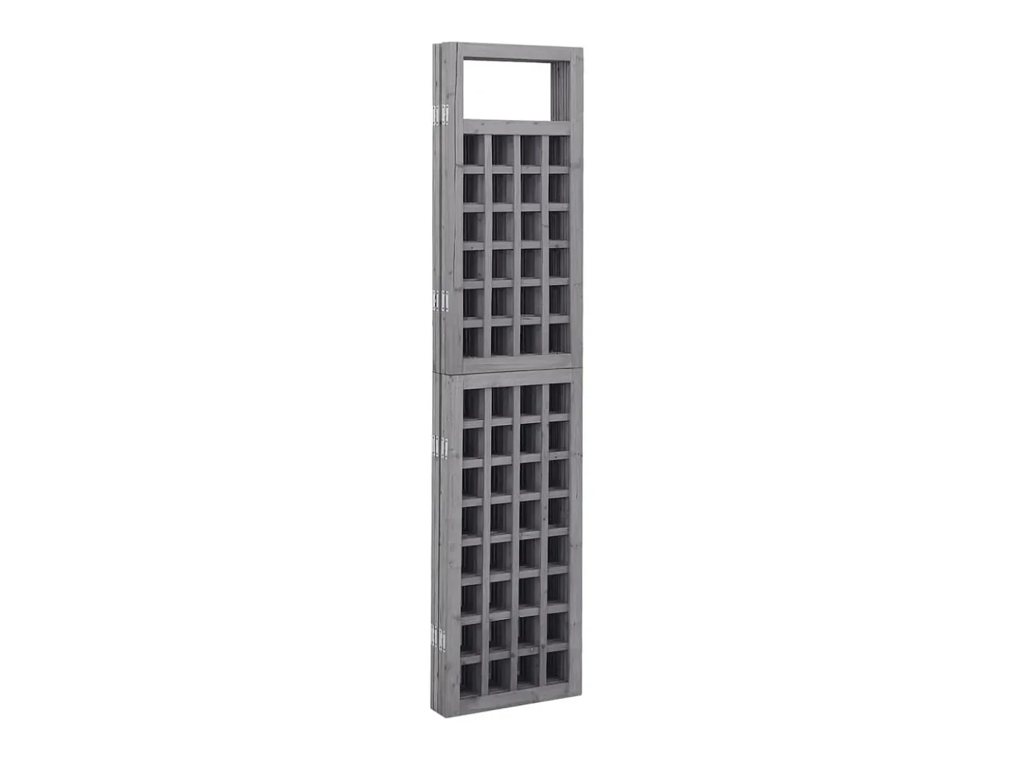 Biombo/Enrejado de 3 paneles madera de abeto gris 121x180 cm ES698751