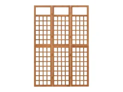 Biombo/Enrejado de 3 paneles madera maciza abeto 121x180,5 cm ES748981