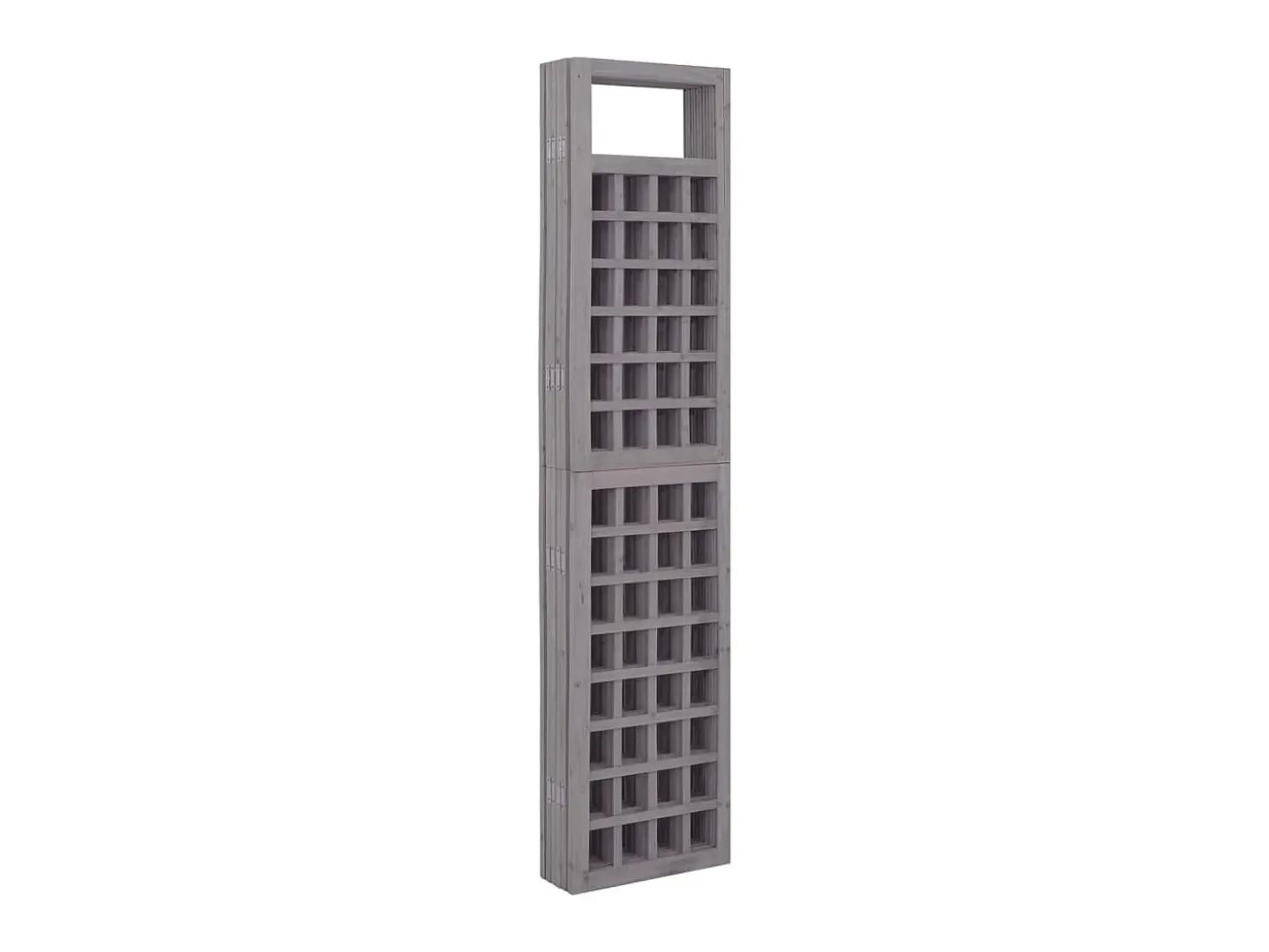 Biombo/Enrejado de 6 paneles madera de abeto gris 242,5x180 cm ES263679