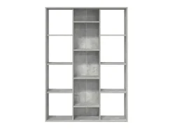 Biombo/Estantería de madera de ingeniería gris hormigón