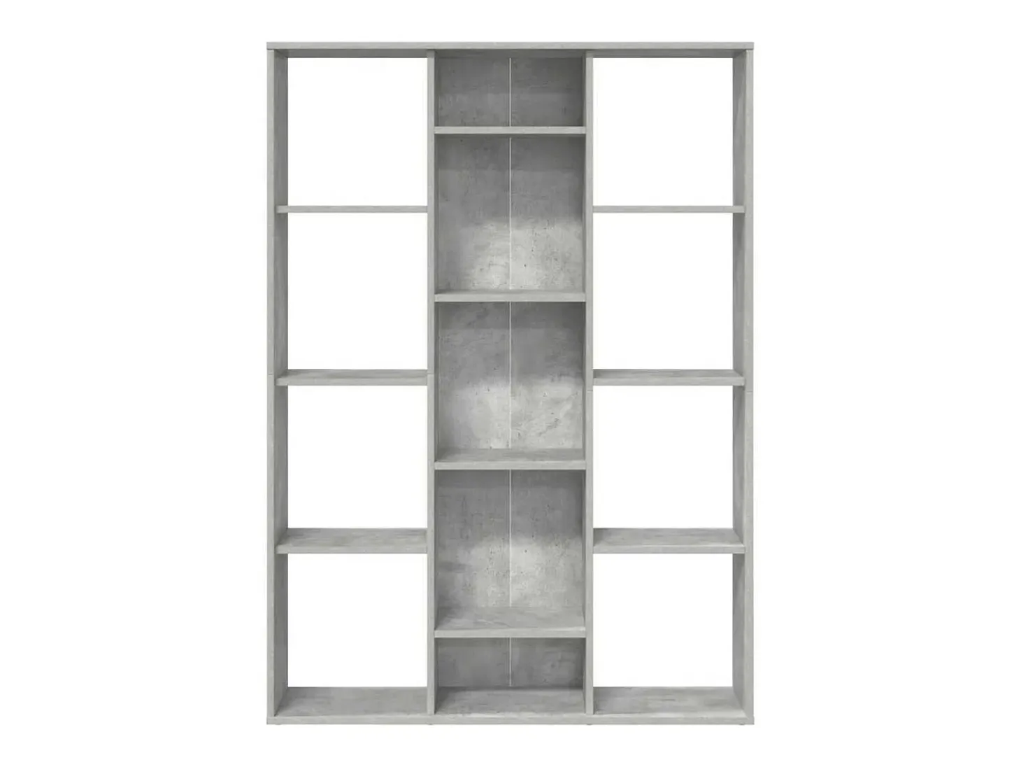 Biombo/Estantería de madera de ingeniería gris hormigón