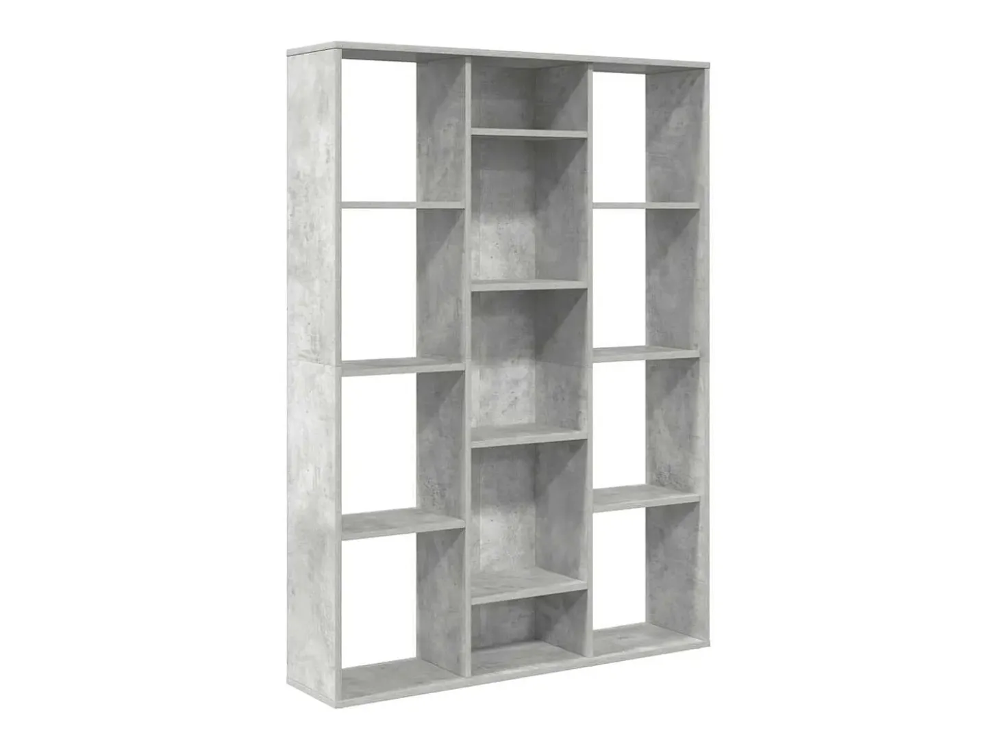 Biombo/Estantería de madera de ingeniería gris hormigón