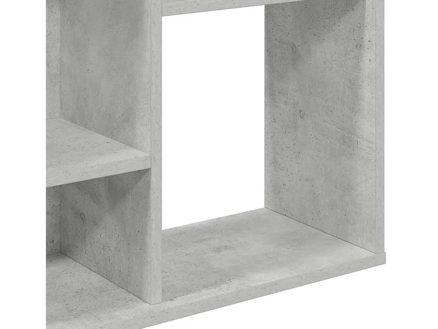 Biombo/Estantería de madera de ingeniería gris hormigón