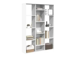 Biombo/librería Blanco 100x24x140 cm