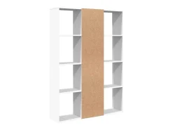 Biombo/librería Blanco 100x24x140 cm