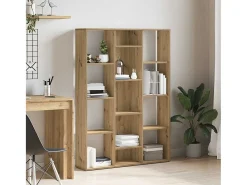 Biombo/librería hecho a mano roble 100x24x140 cm