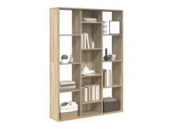 Biombo/Librería roble Sonoma 100x24x140 cm