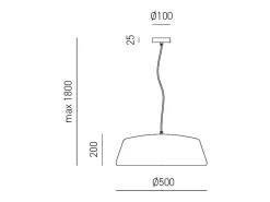 Blanca - Lámpara colgante Níquel 1XE27 max 1X60W IP20 - Lámpara de techo con diseño moderno en aluminio - Casquillo E27