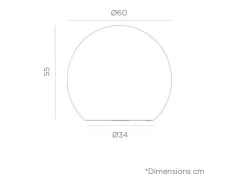 Bola de luz de exterior Buly 60 cm Alimentación
