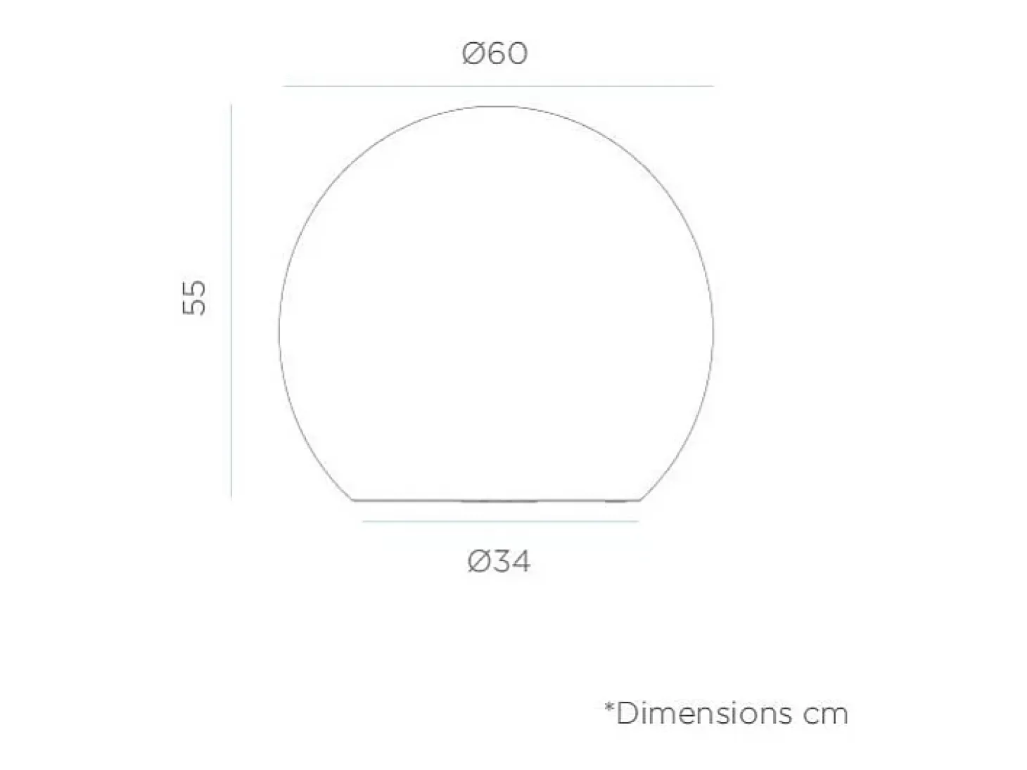 Bola de luz exterior Buly 60 cm Solar + recarga eléctrica