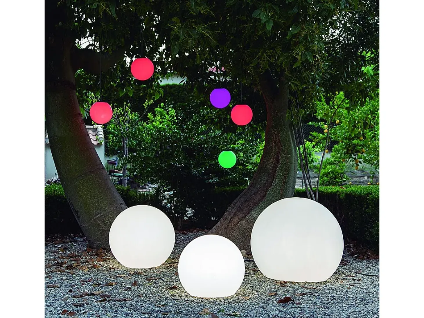 Bola de luz exterior Buly 60 cm Solar + recarga eléctrica