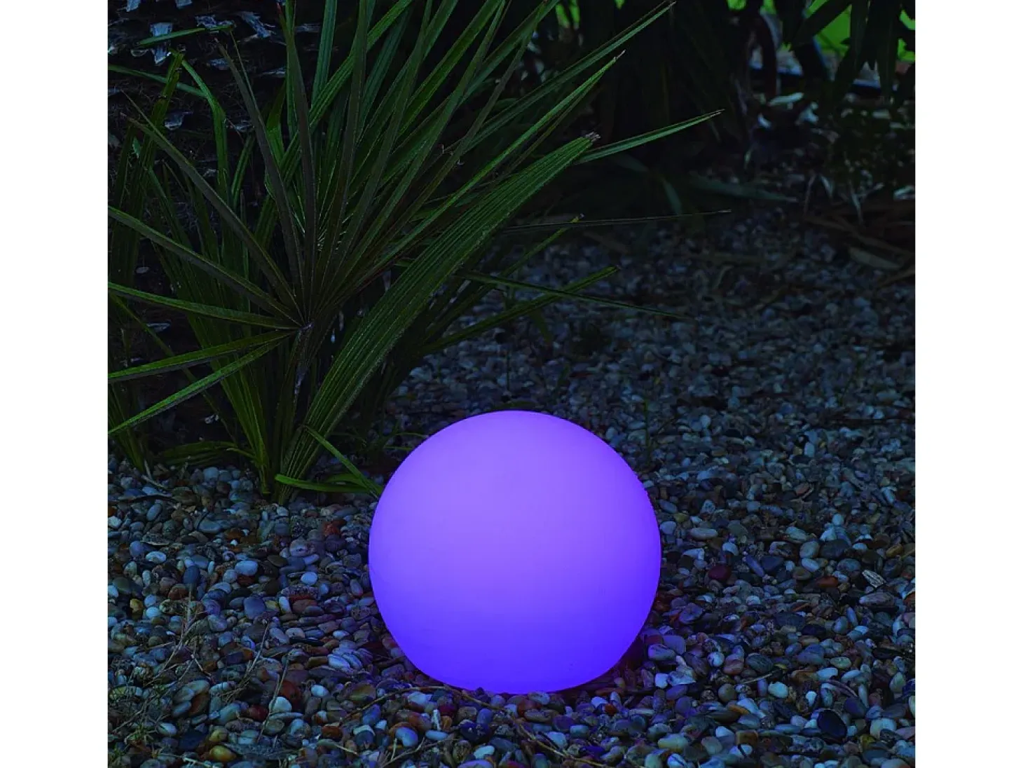 Bola de luz exterior Buly 40 cm Solar + recarga eléctrica
