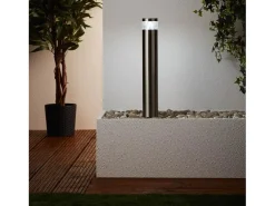Bolardo exterior Avon, acero/plástico especial, LED 1 x 4W - gris