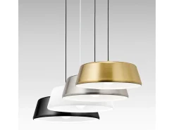 Bonella - Lámpara colgante blanca 1XE27 max 1X60W IP20 - Lámpara de techo con diseño moderno en aluminio - Casquillo E27