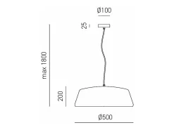 Bonella - Lámpara colgante blanca 1XE27 max 1X60W IP20 - Lámpara de techo con diseño moderno en aluminio - Casquillo E27