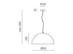 Bonella - Lámpara colgante negra 1XE27 max 1X60W IP20 - Lámpara de techo con diseño moderno en aluminio - Casquillo E27