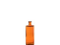 Botella de vidrio rojo de 15x15x40 cm