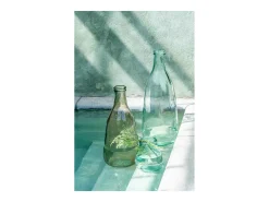 Botella de vidrio transparente de 25x25x75 cm