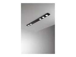 Botón - Plafón LED 5xGX53 máx. 15 W, Rectangular 120x10 cm, Metal Pintado, IP20 - Perenz - Negro