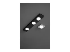 Botón - Plafón LED 3xGX53 máx. 15 W, Rectangular 60x10 cm, Metal Pintado, IP20 - Perenz - Negro