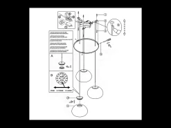 Brena - Fabas Luce Lámpara colgante circular de 3 luces - LED regulable de 30 W - Coñac Florón redondo de 35 cm de diámetro