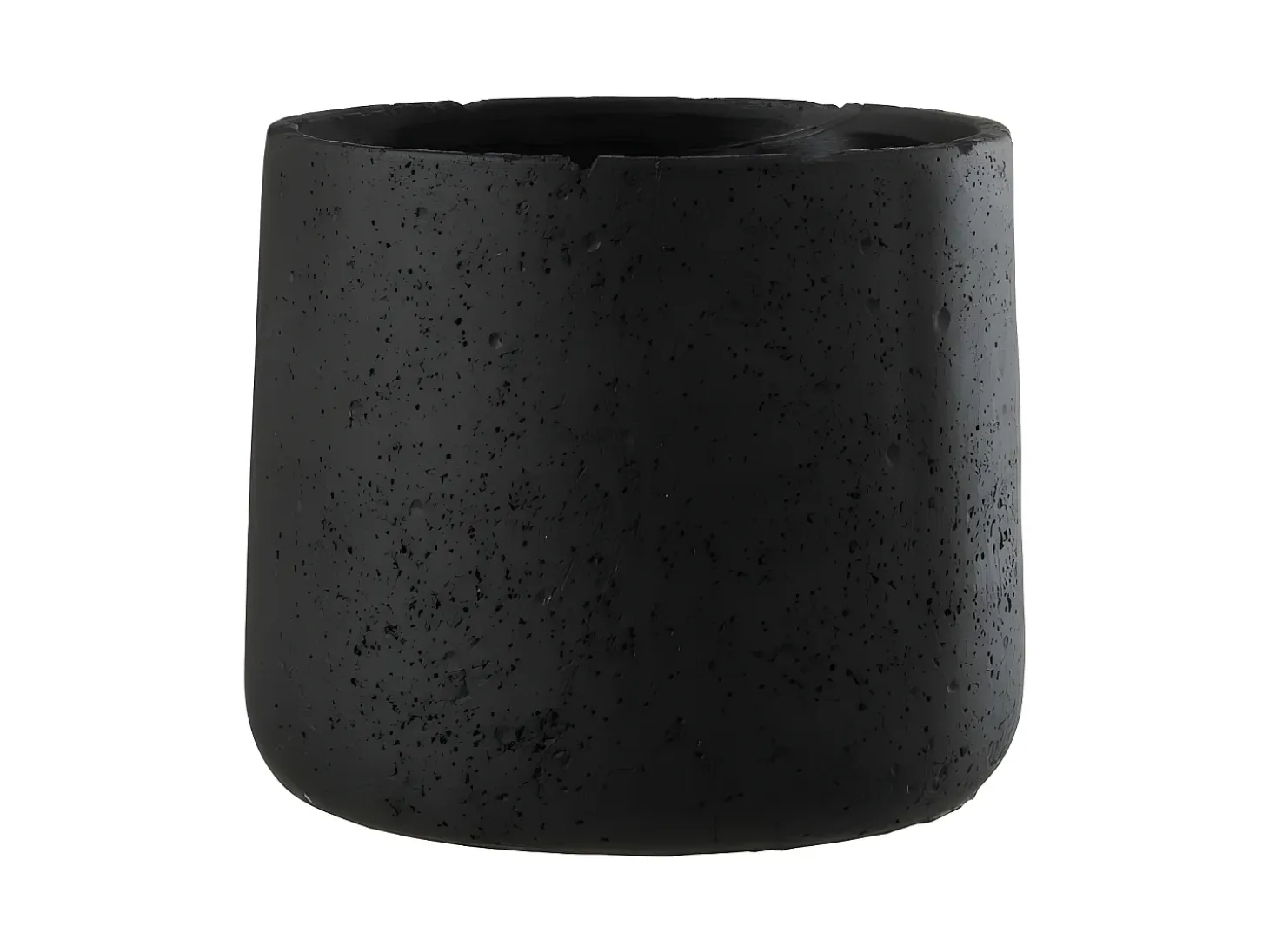 Cachepot de cerámica negro 19x19x17 cm