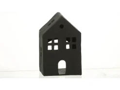 Candelabro de casa de aluminio negro 12x7x19cm
