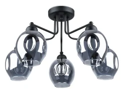 Candelabros Allivon moderno de acero - 5 fuentes luminosas 4000K - L.59 x A.36 cm - negro